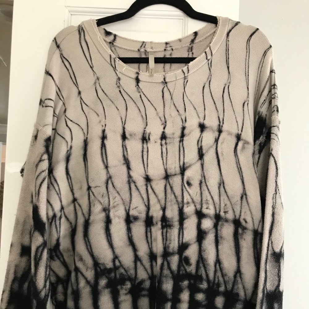 Black and Tan Tie Dye Sweater